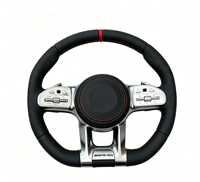 Volantes de Coche Personalizados de Alta Calidad en Fibra de Carbono y Cuero para Benz W205 S205 C205 W213 S213 W222 W463 W464 X253 C118 H247