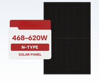 Panneau solaire monocristallin PERC 550W 600W à demi-cellules, cadre noir, module PV certifié TUV CE pour système d'énergie solaire