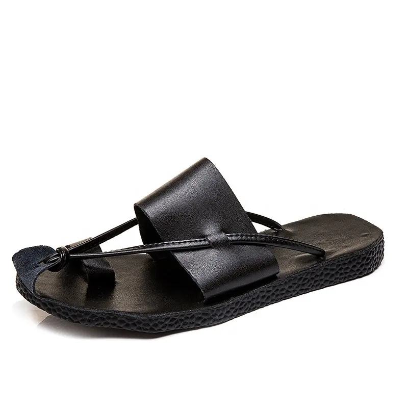 Sandalias planas retro romanas para hombre, diseño sencillo, con correas, oferta de verano