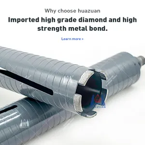 Huazuan Diamond Laser Welded Best Spiral Core Drill Bit For Reinforced Concrete