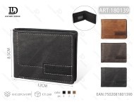 Portafoglio da Uomo in Vera Pelle, Chiusura a 7 Pieghe, Stile Minimalista, Confezione Regalo - Product Image 1