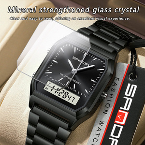 Reloj de Cuarzo SANDA 747 Retro Cuadrado para Hombre, Minimalista, Versátil, Impermeable, Multifunción - Product Image 6