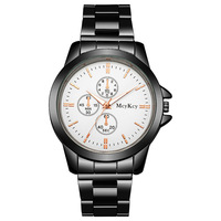 Montres de couple en acier noir, directement de l'usine, montres à quartz pour hommes et femmes, 41 mm, style business, écologiques, luxe discret