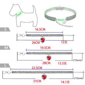 KingHon, nuevo amor, gota de agua, diamantes de imitación, Collar para mascotas para gatos y perros, accesorios para el cuello, colgante, Collar de cristal antipérdida para mascotas - Product Image 3