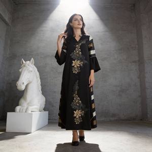 Stylish Elegant Luxury Patchwork Polyester Long Abaya <b>for</b> <b>Muslim</b> <b>Women</b> <b>Dress</b> Custom OEM Wholesale - Product Image 3