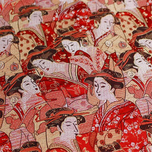 Mô Hình Màu Đỏ May Mặc Vải 100 <span class=keywords><strong>Polyester</strong></span> Jacquard Thổ Cẩm Vải Nhật Bản Stylefor Túi Bảng Vải Nhà Tetxtile - Product Image 5