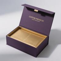 Boîtes à fermeture magnétique de luxe Emballage de boîte cadeau magnétique pour présent Emballage de boîte magnétique personnalisé Boîte cadeau violette de luxe
