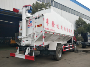 Camion de transport d'aliments pour volailles de 14 tonnes et 28 m³ avec décharge par vis sans fin pour fermes avicoles - Product Image 3