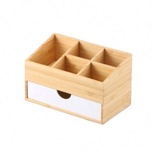 Hot Sale Custom Printed Lacquer Rectangle Bamboo Acrylic Desktop Stackable Office Organizers <b>Storage</b> <b>Box</b> With <b>Drawer</b> - Product Image 1