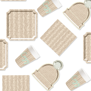 DAMAI Wholesale Paper Plate Set Disposable Paper Plate Cup Banner Knife and Fork Spoon Set for Party - Product Image 2