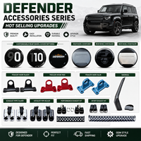 Accessoires pour Land Rover Defender : Cache-roue arrière, crochet de remorquage, tuyau d'échappement, snorkel - Nouveau design