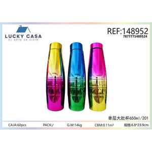 Fornitura all'ingrosso di bottiglie di metallo bottiglie d'acqua colorate in acciaio inossidabile 650ml - Product Image 1