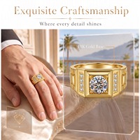 Bagues de mariage personnalisées en gros plaquées or 18 carats, luxe, argent S925, moissanite 8g, accessoires de bijoux pour fiançailles et fêtes