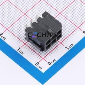 WAFER-MX3.0-06PWZ Wire-to-Board Pin Header Bent Lead Through Hole,P=3mm Connector 2x3P 3mm Right Angle Insert Micro-Fit (MX 3.0) - Product Image 1