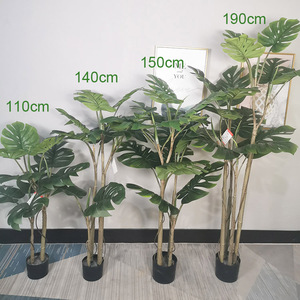 Árbol de planta Monstera Artificial, árbol de hojas divididas pequeñas de plástico de imitación, para decoración interior, oficina y hogar - Product Image 4