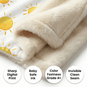 Couverture bébé tout-petit en fausse fourrure de lapin de luxe, 500 g/m², en flanelle polaire, 30x40 pouces, coupe-vent, pour poussette, siège auto et extérieur - Vente en gros - Product Image 3