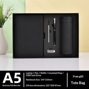 Nuevos Regalos Empresariales de Lujo Creativos, Cuaderno A5 de Cuero PU con Impresión UV, Bolígrafo, Taza de Vacío, Caja de Regalo - Product Image 4
