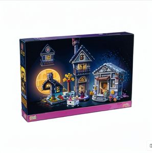 Halloween noël maison de ville blocs de construction ensemble fantôme squelette cabane bricolage briques jouets enfants cadeaux 21351 2193 pièces/ensemble - Product Image 1