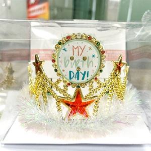 زينة حفلات تنكرية تضيء بوميض تاج شعر الأمير تاج بإضاءة مع إكسسوارات رقيقة معدنية لعيد الميلاد - Product Image 2