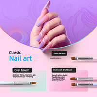 Lot de 6 pinceaux pour nail art, outils multifonctions pour la décoration des ongles, avec applicateur de strass, stylo à cire pour points et pinceau liner pour gel, pour salon et DIY