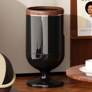 Smart Waste <b>Bin</b> Round Large Capacity Kitchen Living Room Portable With Wheels - Product Image 2