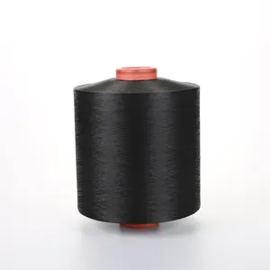 300d/96f HIM textured dyed black intermingled polyester yarn