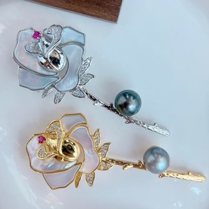 Broche de Moda de Lujo con Diseño de Concha Marina y Rosa, Regalo para el Día de San Valentín, Producto de Calidad al por Mayor - Product Image 5