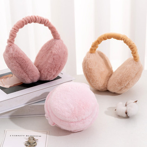 ที่ปิดหูกันหนาวแบบพับได้สำหรับฤดูหนาว ใช้กลางแจ้ง สีชมพู ครีม เบจ - Product Image 1