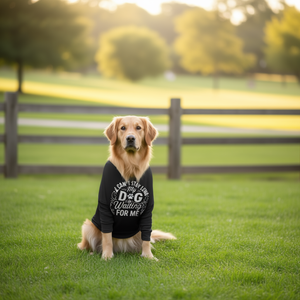 Je ne peux pas rester longtemps, mon chien attend - T-shirt à manches longues avec humorisme canin et jeux de mots - Product Image 3