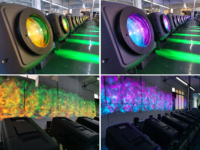 Projecteur LED DMX Gobo flottant à effet vague océanique et ondulations d'eau, 100W, en aluminium, IP65, avec zoom, pour publicité, lumière bleue