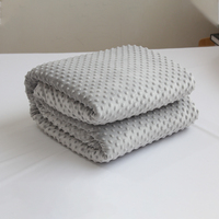 60 "x 80" 15LBS Sensory Dotted Minky Couverture lestée et housse de couette avec système de fermeture éclair