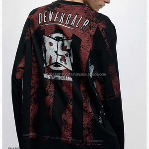 Camiseta Corta de Jersey con Estampado Retro de Moda Otoño Invierno, Camiseta Deportiva Informal de Marca de Moda con Estampado Personalizado, 100% Algodón - Product Image 2