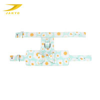 Harnais pour chien en similicuir à motif floral marguerite personnalisé, avec nœud détachable, doublure intérieure douce, anneau en D métallique réglable, accessoire pour animal de compagnie