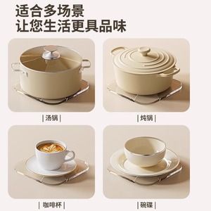 Transparent Pvc Kitchen Placemat Washable Heat Insulating Non Slip Food Preparation <b>Mat</b> For Desk Dining Table Coffee Table - Product Image 3
