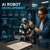 Développement de systèmes de contrôle de robots personnalisés, logiciels de robotique IA, logiciels embarqués de navigation autonome des robots, solutions d'automatisation