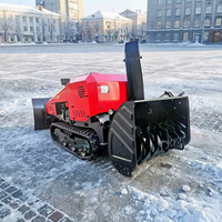 Déneigeuse sur chenilles télécommandée à moteur diesel 15 CV 195F, largeur 120 cm