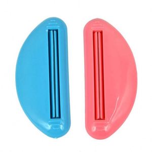 Custom Logo Eco-Friendly Two-piece Bathroom Practical Pushing Save Plastic <b>Toothpaste</b> Tube Squeezer Dispenser Makeup Beauty - Product Image 2