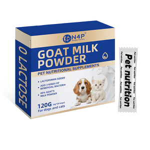 N4P Formule sans lactose de haute qualité <span class=keywords><strong>pour</strong></span> toutes les étapes de vie - Complément nutritionnel instantanément soluble au <span class=keywords><strong>lait</strong></span> de chèvre <span class=keywords><strong>pour</strong></span> animaux de compagnie - Product Image 1