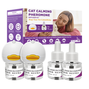 48Ml Kat Kalmerende Plug In Feromoon Diffuser Starterkit Helpt Bij Het Verminderen Van Veel Voorkomende Tekenen Van Stress Bij Katten En Kittens Voor Multi-Cat - Product Image 3