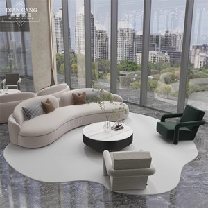 Réception de luxe parle canapé hall de l'hôtel bureau de vente club <span class=keywords><strong>VIP</strong></span> salon de beauté canapé en arc canapé de salon moderne simple - Product Image 5