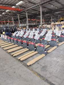 Transpalette à batterie lithium HSLLIFT 1,5 tonne 24V 20AH, largeur de fourche 550/685MM, déplaceur latéral électrique et pneus pneumatiques - Product Image 3