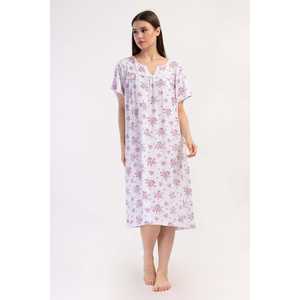 Avore Chemise de nuit en coton pour femme, grande taille, imprimé floral, vêtements de nuit, grande taille - Product Image 5