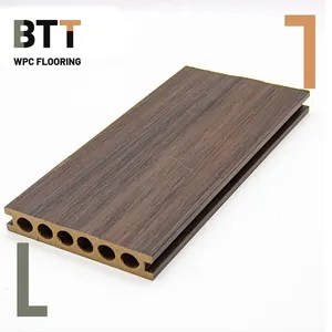 Chất lượng cao tùy chỉnh chiều dài 7mm 12mm sang trọng Vinyl hạt gỗ WPC Composite decking nhựa composite sàn