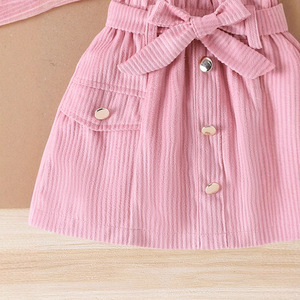 Conjunto de Verano para Niña, Bonito Traje para Niñas Pequeñas y Medianas, Top de Tirantes + Falda Corta + Cinturón de Accesorios - Product Image 6