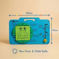 Papan Aktivitas Puzzle Montessori - Mainan Dinding Edukatif untuk Anak Usia 2-3, 3-6 & 8-13 Tahun, Bahan PE 60x40CM