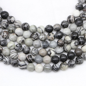 Cuentas de piedra natural redondas de 8mm para la fabricación de joyas, cuentas sueltas de cristal con patrón de Tai Chi, accesorios para bricolaje. - Product Image 3