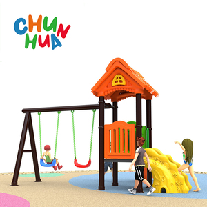 Hot Bán Thương Mại Công Viên Nhựa Trượt Đu Đặt Công Viên Trẻ Em Sân Chơi Trượt Ngoài Trời - Product Image 3