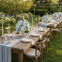 Bola de Flores Artificiales de Seda al por Mayor, Bola de Hortensias y Rosas Hechas a Mano, Centro de Mesa para Bodas, Decoración Colgante para Eventos, Azul