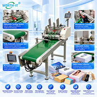 Machine de comptage automatique électrique à friction avec alimentation par convoyeur et bande de collecte réglable pour cartes, manuels, étiquettes et cartes de jeu