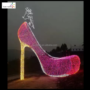 Outdoor holiday decor Light Christmas Festival high-heeled shoes high <b>heels</b> motif light for festival - Product Image 3